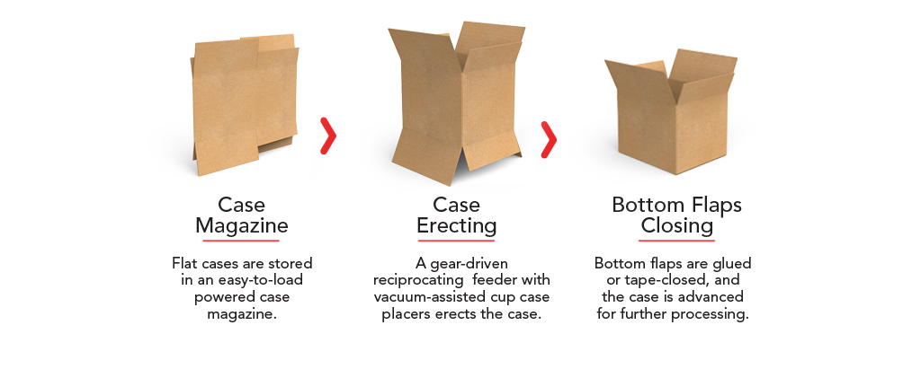 Case Erecting Packing Process