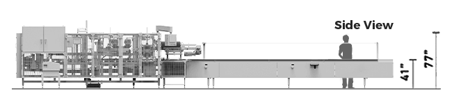 TT-600 Dimension Side View Floor Plan